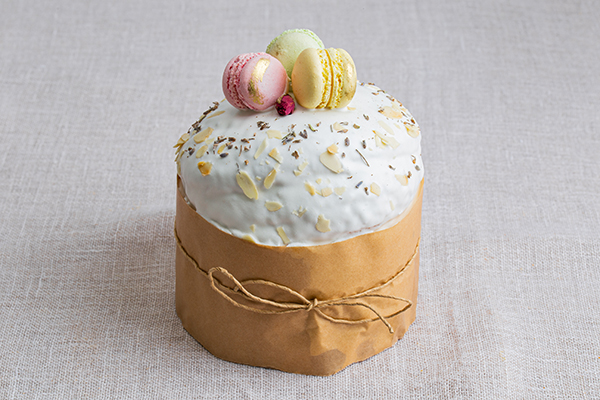 Кулич Пасхальный палитра с макарунс