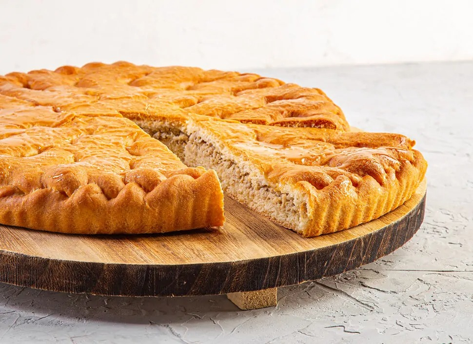 Пирог с курицей и перцем