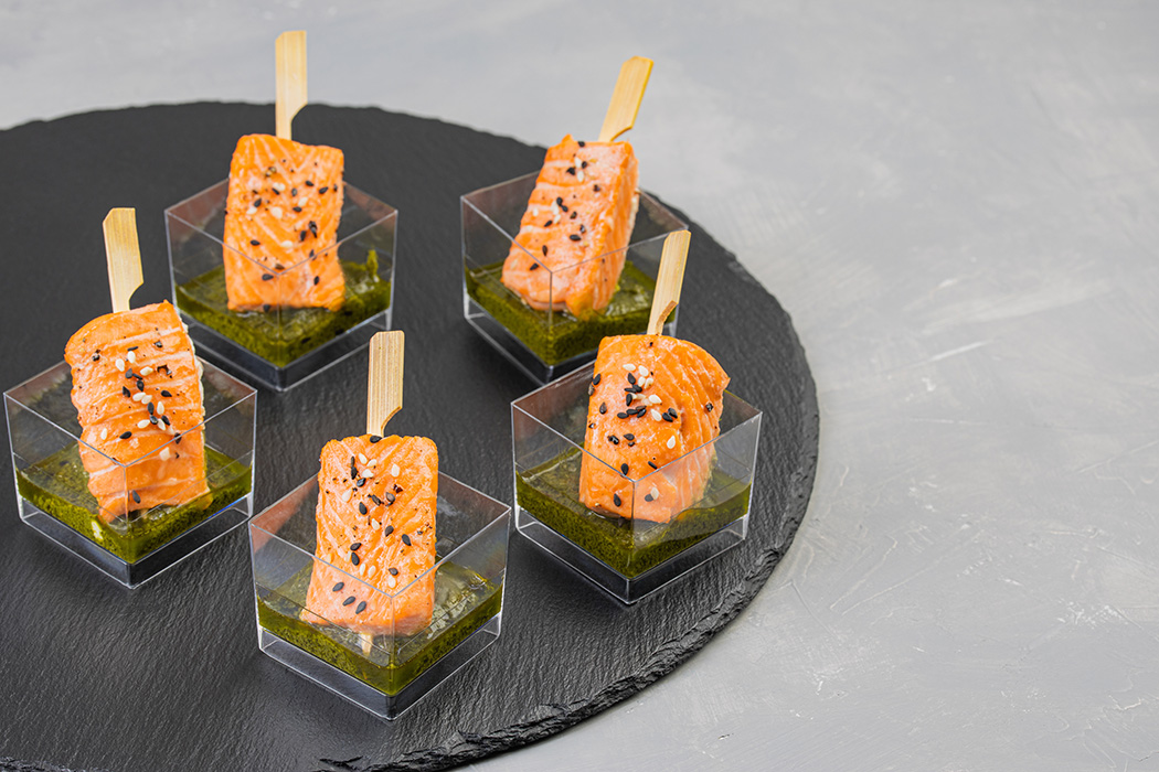 Брошет Семга с песто