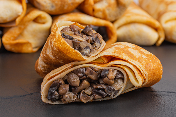 Блины с грибами