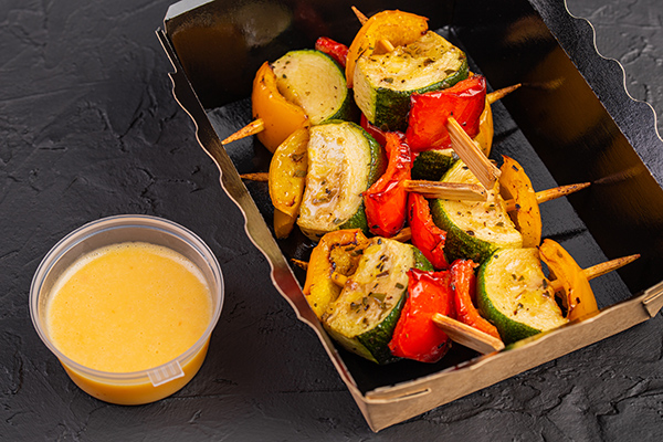 Мини-брошет из овощей на гриле