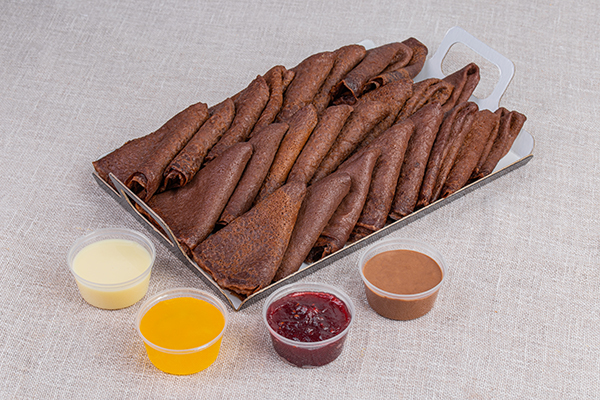 Блины шоколадные 24 с топпингом