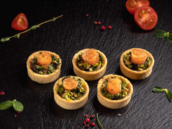 Тарталетти Семга/апельсин/Романо